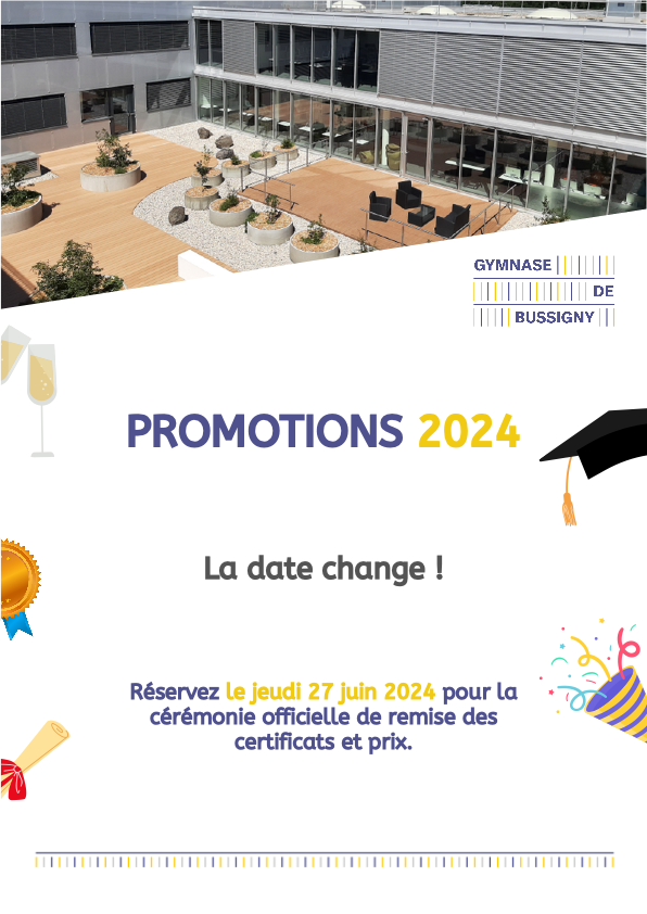 La date des promotions change !